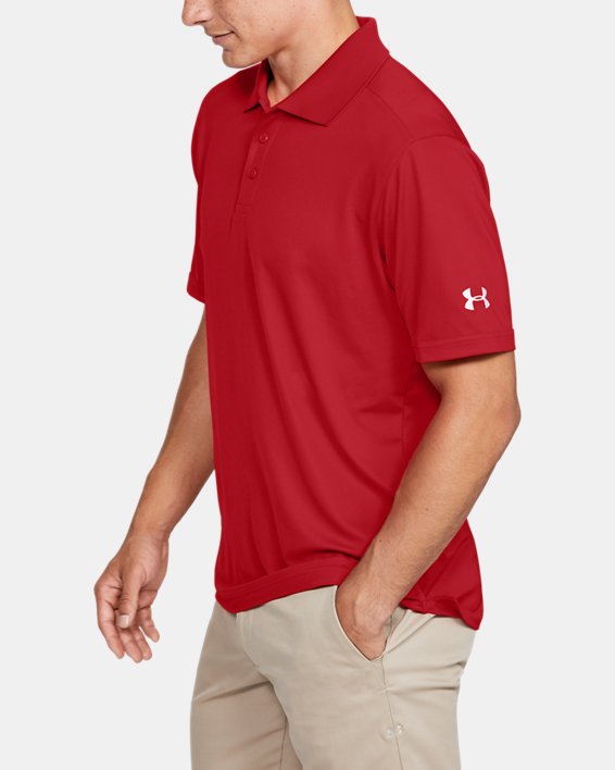 男士UA Performance Polo衫, Red, pdpMainDesktop image number 2